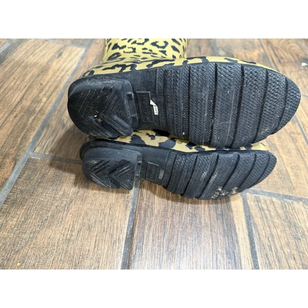 Hunter Kids Original Tall Leopard Print Rain Boots G5/B4 Rubber